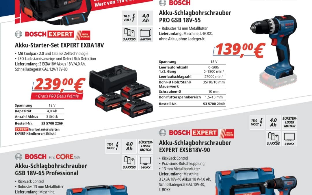 Dönges Elektrowerkzeuge Bosch Aktion 2026